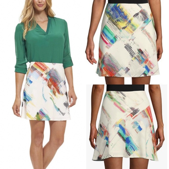 Robert Graham Dresses & Skirts - Robert Graham Printed Mini A Line Skirt in White (NWT)